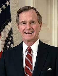 As president, the elder bush assembled a multinational force to compel the withdrawal of iraq from kuwait in the persian gulf war. George H W Bush Wikipedia