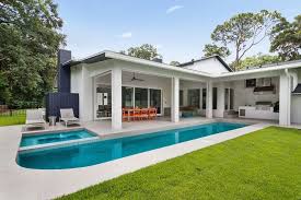 20 Glamorous Transitional Swimming Pool Designs That Will Make You Jealous In 2020 Pool House Designs Swimming Pool Designs Pool Designs