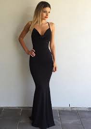 2020 Junoesque Black Criss Cross Spaghetti Straps Chiffon Prom Dresses Prom Dresses Sleeveless Prom Dresses For Teens Black Mermaid Prom Dress