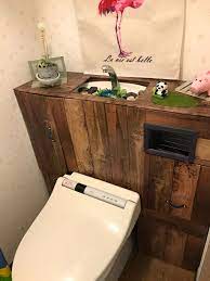 ダイソーの材料で タンクレス風トイレに挑戦 トイレタンク 隠す トイレ リフォーム diy トイレ収納 diy