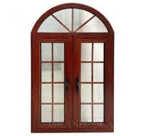 Best Wooden Color Made Aluminum Top Arched Windows Double ...