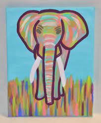 Elephant painting an elephant (i.imgur.com). Abstract Elephant Painting By Mpwilson4 Elephant Painting Simple Acrylic Paintings Abstract Elephant