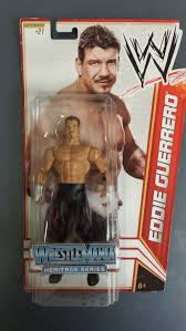 Wwe Mattel Wrestling Figure Eddie Gurrero Wrestlemania Heritage Legends Eddie Guerrero Wwe Action Figures Wwe
