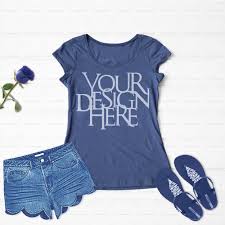 T Shirt Mock Up Png Jpg 2 Blue T Shirts With Without Etsy Clothing Mockup Blue Tshirt Fashion Photography