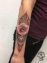 Rose Pink Tattoo Loveit Tattoos Forearm Tattoo Women Pink Tattoo