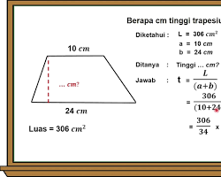 Gambar Trapesium dengan sisi sejajar a dan b, tinggi t