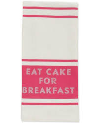Kate spade new york kitchen accessories are all about playful patterns and bright colors. Kate Spade Eat Cake Pink Striped Kitchen Towel