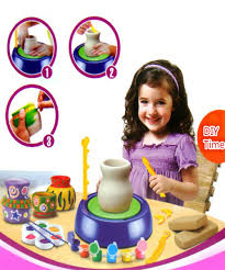 The children's pottery wheel is a very interesting way for your child to play clay, he can customize clay with unique carving tools. Ceramic Pottery Wheel With Diy Clay Kits Pakistan Pottery Wheel Price