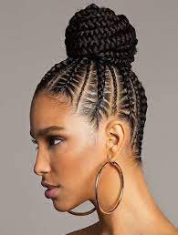 2019 Box Braids High Bun Hair Natural Hair Styles Hair Styles Braided Hairstyles