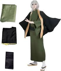 Amazon.com: Anime Fukuzawa Yukichi Cosplay Green Kimono Cape Uniform Suit  with Wig : Clothing, Shoes & Jewelry
