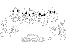 The activity of shark coloring pages for toddlers could give an opportunity to color and learning about all kinds of sharks. Baby Shark Family Coloring Page Free Printable Coloring Pages For Kids