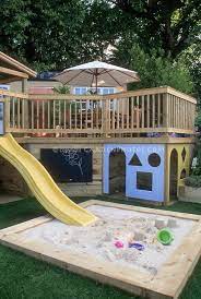 Upstairs For Adults Downstairs For Kids Backyard Deck Patio Deck Backyard