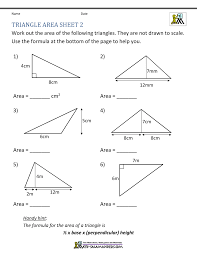 Make math fun and easy with this activity that challenges your child to use their addition and multiplication skills to win a race! Area Of Right Triangle Worksheets