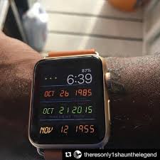 Repost Theresonly1shaunthelegend Applewatch Backtothefuture Applewatchface Watchface Watch Watch Apple Watch Custom Faces Apple Watch Apple Watch Faces
