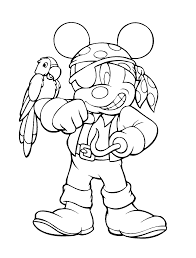 Yarr matey, color these cool pirate coloring pages for kids! Mickey Mouse In Pirate Costume For Halloween Disney Coloring Page Printable Pages Kids Slavyanka