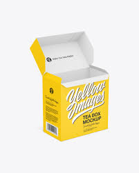 Download Opened Tea Paper Box Mockup Half Side View Packaging Mockups Mockups Psd Free Download Poster PSD Mockup Templates