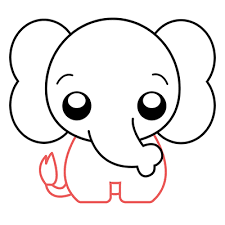Bienvenidos a esta bella colección de dibujos fáciles de elefantes. Como Dibujar Un Elefante Kawaii Comodibujar Club