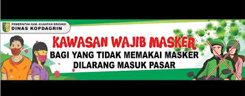 Stiker area wajib pakai masker. Infopublik Pasar Di Kuansing Kawasan Wajib Pakai Masker