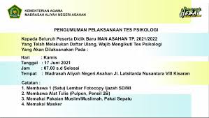 Maybe you would like to learn more about one of these? Pengumuman Pelaksanaan Tes Psikologi Peserta Didik Baru Tp 2021 2022 Man Asahan
