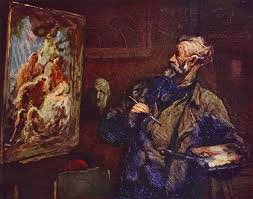 Unlu Ressam Honore Daumier Resim Yaparken Ressam Sami Samioglu Blog Sitesi Sanatcilar Poertre Resimleri Resim