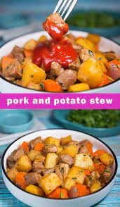 Pork And Potato Stew Recipe Diced Pork Recipes Stewed Potatoes Pork