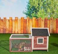Amazon.com: Conejera de madera para interiores y exteriores ...