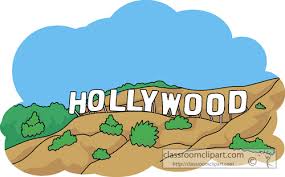 Hollywood sign icon, isometric 3d style. Background Hollywood Sign Cartoon