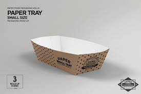 Paper Takeout Trays Packaging Mockup In 2020 Packaging Mockup Food Box Packaging Mockup
