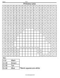 Coloring squared will try to get you a new math coloring give us some feedback on the star wars coloring pages you have used and enjoyed. 2md Princess Leia Star Wars Math Worksheets Coloring Squared