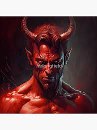 Male Devil with horns" Poster for Sale by mrlongfield | Redbubble
