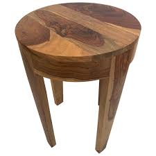 These modern side tables are perfect to be the statement piece of any living room and make it more curated and elegant. Mid Century Modern Mixed Wood Round End Side Table For Sale At 1stdibs
