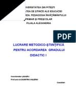33 downloads 818 views 243kb size. Lucrare Grad Educatoare