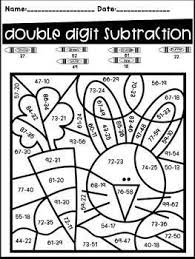 Easter Color By Code Double Digit Addition And Subtraction With Regrouping Double Digit Addition Addition And Subtraction Subtraction