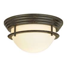 Portfolio 10 In Metro Aged Bronze Flush Mount Light Lowes Com Flush Mount Lighting Flush Mount Ceiling Lights Ceiling Lights