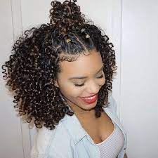 In other words, they are perfect for pretty much everything you could ever think of. Half Up Half Down Top Knot Mediumlengthblackhairstyles Curly Hair Half Up Half Down Curly Hair Styles Naturally Curly Hair Styles
