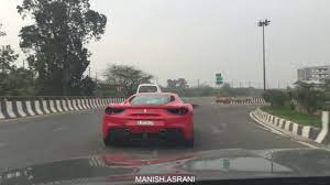 Italian supercar maker ferrari inaugurates delhi dealership. New Delhi Ferrari 488 Gtb Trying To Keep Up With It Youtube