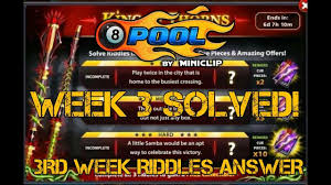 Play against friends, show off your tables, cues and compete in visit daily to claim your gifts, rewards, bonus, promo codes, etc for 8 ball pool. 8 Ball Pool King Of Thorns Week 3 Riddles Answer Youtube