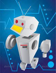 Vectors Broken Robot Graphicriver Logo Icons Robot Blue Backgrounds