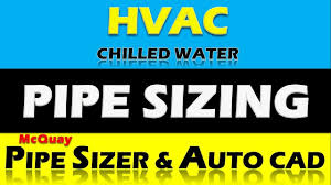 chilled water pipe designing design calculation pipe sizer autocad