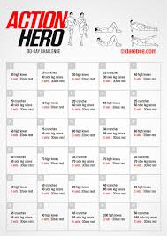 30 Day Fitness Challenge By Darebee Crunches Workout Challenges 30 Day Challenge