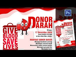 Bab ii pelaksanaan kegiatan pengabdian masyarakat donor darah. Poster Brosur Donor Darah Pmi Tutorial Photoshop Youtube