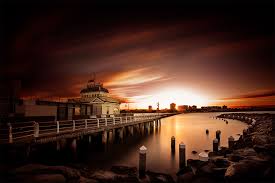 Sun loungers or beach chairs. Photo St Kilda Pier At Sunrise Leanne Cole