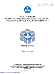 Pembahasan soal osk biologi 2017. Soal Osk Biologi 2017 Pdf