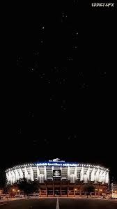 Perhaps the most historic night in real madrid's steeped history. Real Madrid Stadium At Night Wallpaper