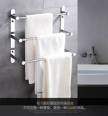 Amara.com has been visited by 10k+ users in the past month Modern 304 Stainless Steel Towel Bar X2f Towel Rack 3 Layers Bathroom Shelf Wall Mounted Bathroom Accessories Towel Rack Bathroom Shelves Bathroom Accessories