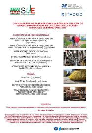 Formate y mejora o cambia tu actual puesto de trabajo. Nuevos Cursos Para Personas Desempleadas De Los Planes Integrales De Barrio 2019 Fravm