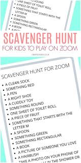 Scavenger Hunt For Zoom Free Printable For Kids In 2020 Games For Kids Classroom Scavenger Hunt For Kids Scavenger Hunt