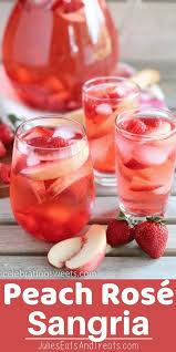 Peach Rose Sangria Sangria Recipes Peach Sangria Drinks Alcohol Recipes