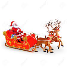 Santa claus on his sleigh with a sack with presents. Santa Claus Is With His Sleigh And Gifts Stock Photo Picture And Royalty Free Image Image 15049047