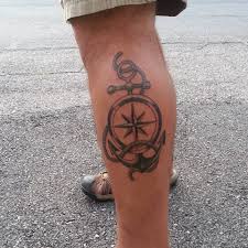They used to wear the compass on their body parts as a lucky charm. Compass With Anchor Tattoo By Festerbzombie On Deviantart